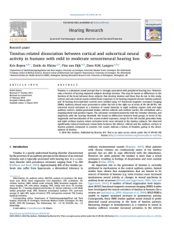 Tinnitus-related dissociation between cortical and subcortical neural