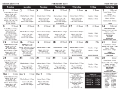 YIW Monthly Calendar