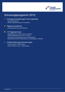 Schulungsprogramm 2015