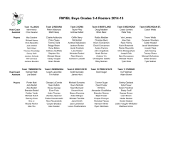 FMYBL Boys Grades 3-4 Rosters 2014-15