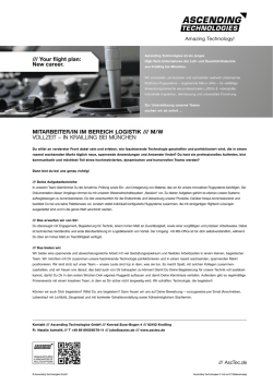 Stellenanzeige ansehen. - Ascending Technologies GmbH