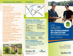 Salon de l`&eacute;tablissement en agriculture de la Chaudi&egrave;re