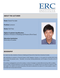 Mr Daniel Yeo - ERC Institute