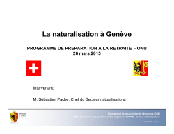 La naturalisation à Genève