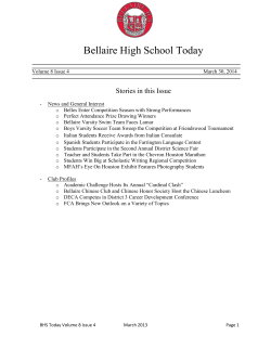Bellaire High School Today - Houston Independent School District