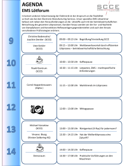 Agenda EMS Lötforum 25.02.2015