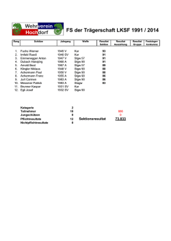FS der Trägerschaft LKSF 1991 / 2014