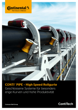 CONTI® PIPE – High Speed Rollgurte Geschlossene