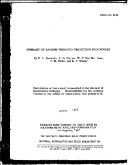 By R. L. Barnoski, A. o. Piersol, w. F. Van Der Laan