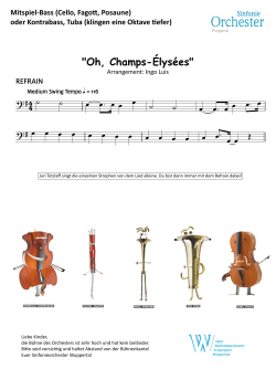 Cello, Fagott, Posaune, Kontrabass, Tuba