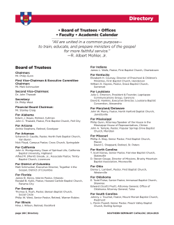 Catalog Directory - The Southern Baptist Theological Seminary