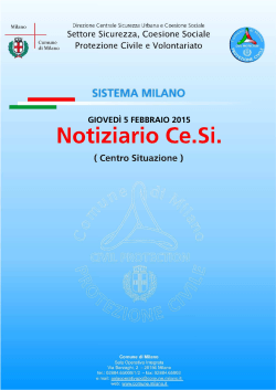 Notiziario Cesi - Comune di Milano