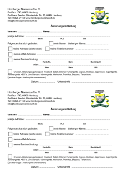 Homburger Narrenzunft e. V. &Auml;nderungsmitteilung Homburger