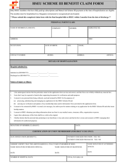 HSEU SCHEME III BENEFIT CLAIM FORM