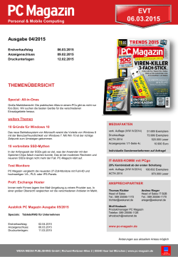 PC Magazin Themenvorschau - WEKA MEDIA PUBLISHING GmbH