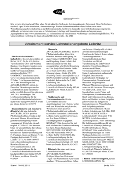 Arbeitsmarktservice Lehrstellenangebote Leibnitz