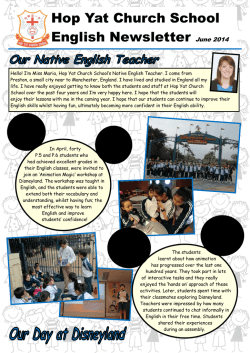 Hop Yat Church School English Newsletter June 2014