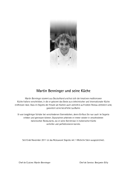 Martin Benninger und seine Küche