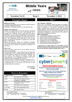 Newsletter No 34-November 3, 2014