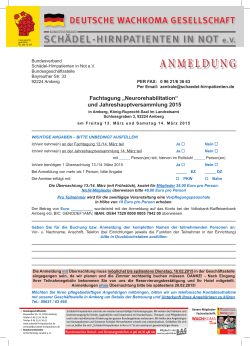 ANMELDUNG - Bundesverband Schädel