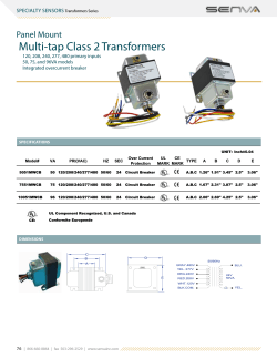 Multi-tap Class 2 Transformers