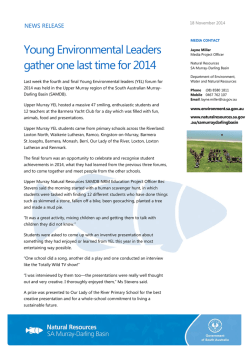 Young Environmental Leaders gather one last time for 2014
