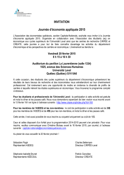 Invitation - Association des économistes québécois