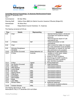 Hearing Day 1 Appearances