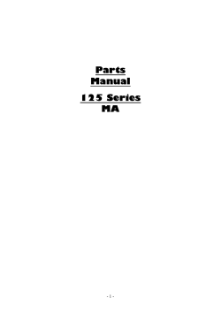 Parts Manual 125 Series MA