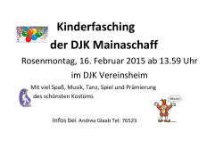 Kinderfasching der DJK Mainaschaff