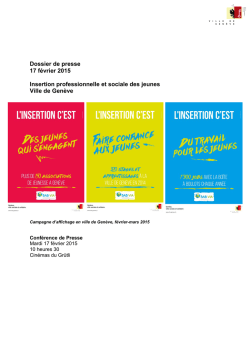 Dossier de presse: insertion des jeunes