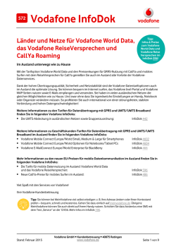 InfoDok 572: L&auml;nder und Netze f&uuml;r Vodafone World Data, das
