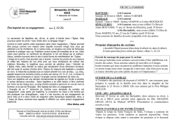 feuille paroissiale du 22 f&eacute;vrier 2015