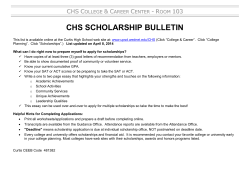 CHS SCHOLARSHIP BULLETIN - University Place School District