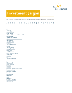 Investment Jargon - Sun Life Financial