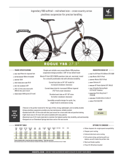 new 2015 rogue ybb model info sheet