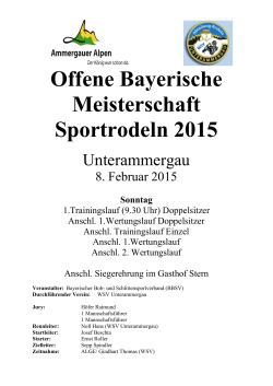 Offene Bayerische Meisterschaft Sportrodeln 2015