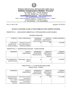 i vincitori dei Bandi - Portale IC Santa Lucia