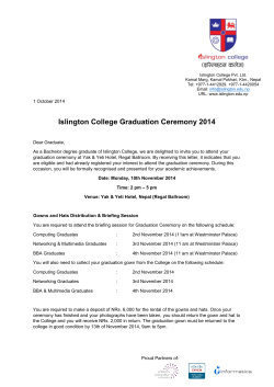 Islington College Graduation Ceremony 2014