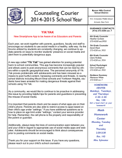 Yik Yak Counseling Courier - Byram Hills Central School District