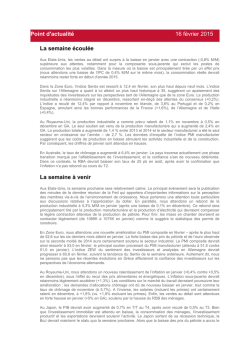 Hebdo Taux du 16 f&eacute;vrier 2015