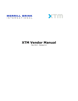 XTM Vendor Instructions_June2011