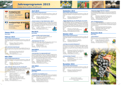 Jahresprogramm 2015