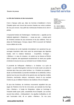 Dossier de presse La ville des fontaines et des monuments C`est à l