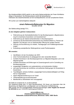 eine/n Referentin/Referenten f&uuml;r Migration