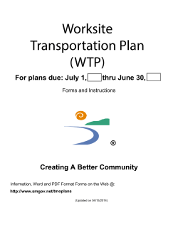 Worksite Transportation Plan (WTP)