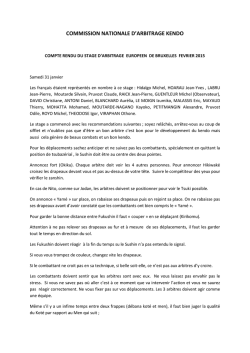 COMMISSION NATIONALE D`ARBITRAGE KENDO