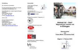 Heimat ist &ndash; hier! in Ehingen