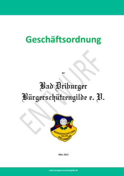 Geschäftsordnung - Bürgerschützengilde Bad Driburg e. V.
