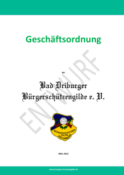 Geschäftsordnung - Bürgerschützengilde Bad Driburg e. V.